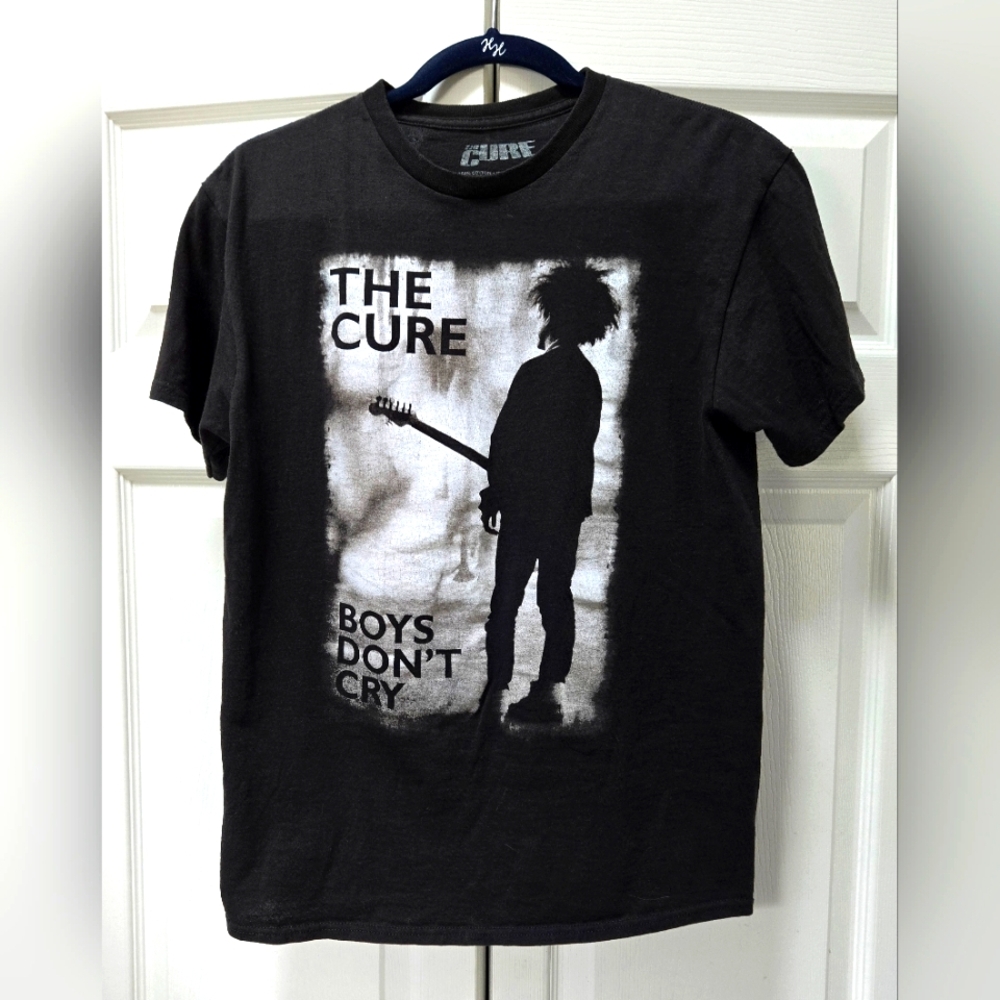 Vintage The Cure Boys Don't Cry Black Graphic T-Shirt - Size M